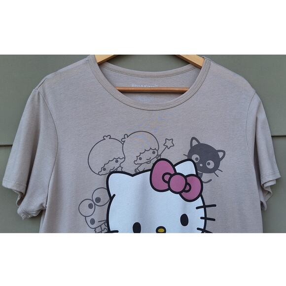 Hello Kitty and Friends Cotton Tan T Shirt Size XL Baby Tee Casual Comfort - Picture 4 of 8